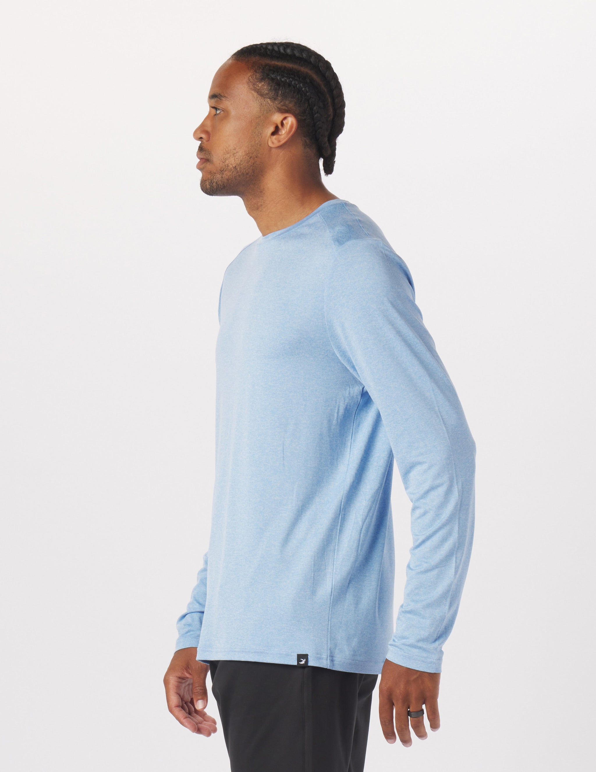 Salton Long Sleeve: Ice Blue Heather Salton Long Sleeve: Ice Blue Heather
