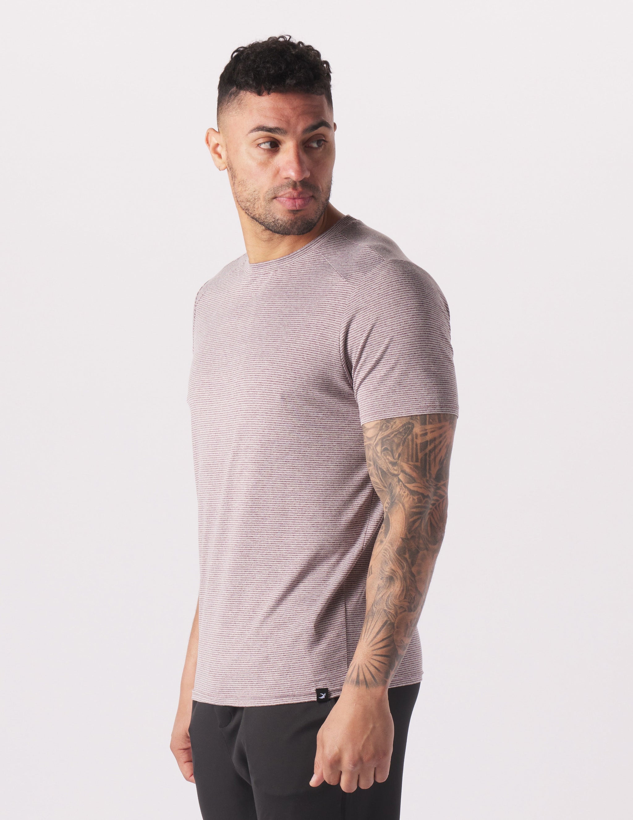 Salton Short Sleeve: Berry Wine/White Stripe Salton Short Sleeve: Berry Wine/White Stripe