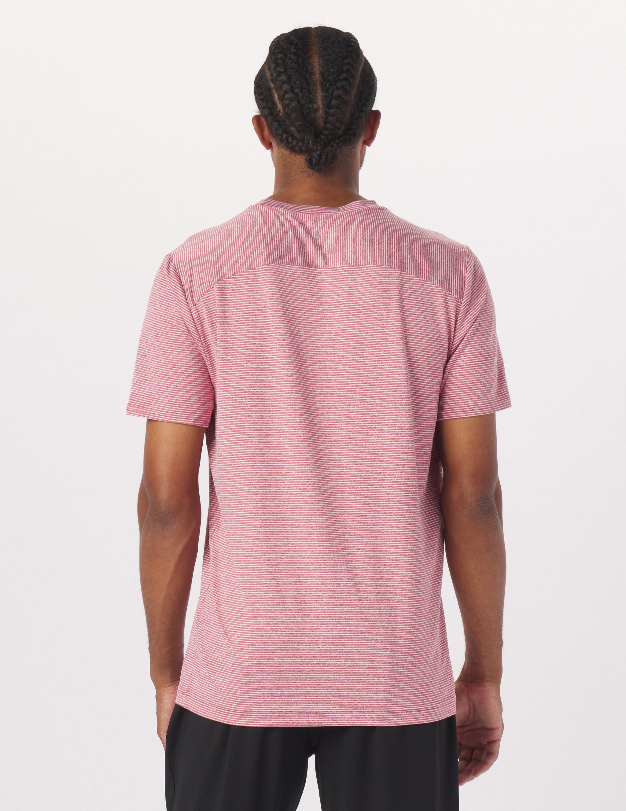Salton Short Sleeve: Cardinal/Oatmilk Stripe Salton Short Sleeve: Cardinal/Oatmilk Stripe