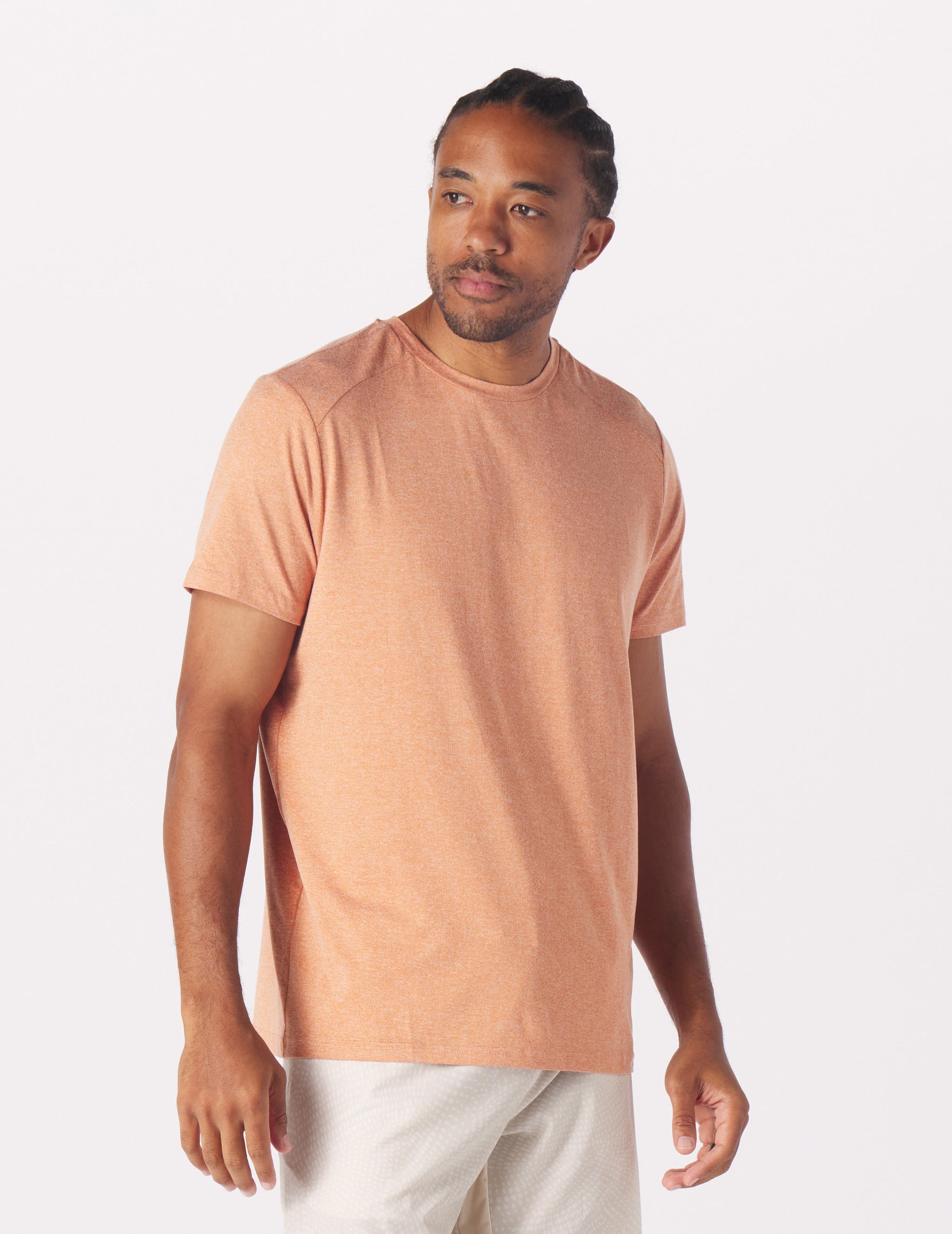 Salton Short Sleeve: Tangerine Heather Salton Short Sleeve: Tangerine Heather