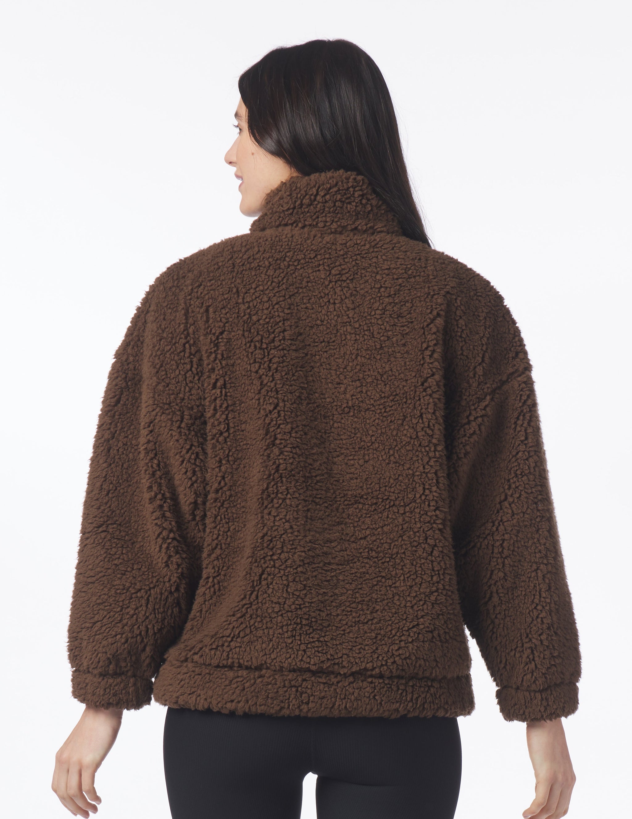 Sherpa Quarter Zip: Espresso Sherpa Quarter Zip: Espresso
