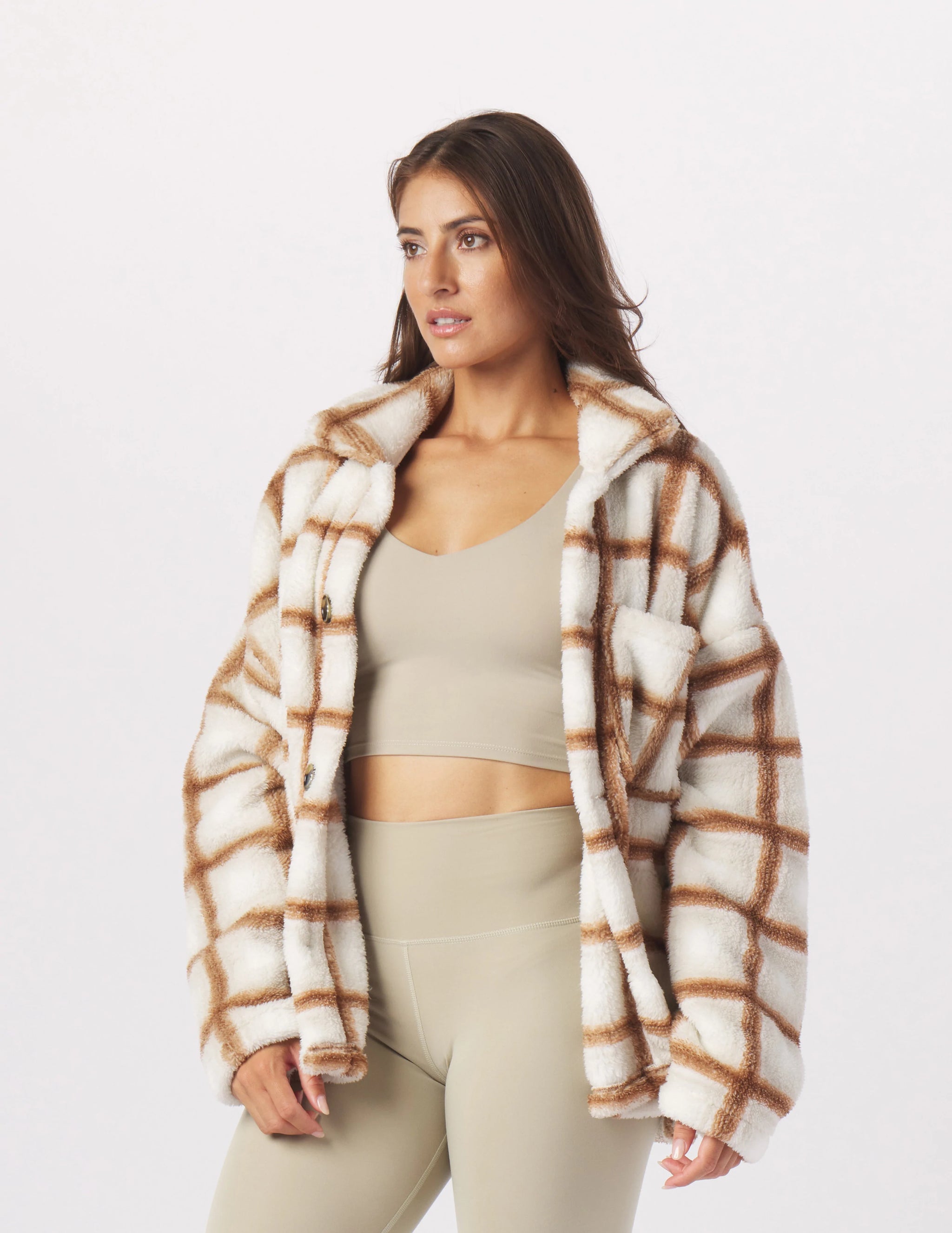 Show-Stopping Shacket:Oatmilk/Almond Jackson Plaid Show-Stopping Shacket:Oatmilk/Almond Jackson Plaid