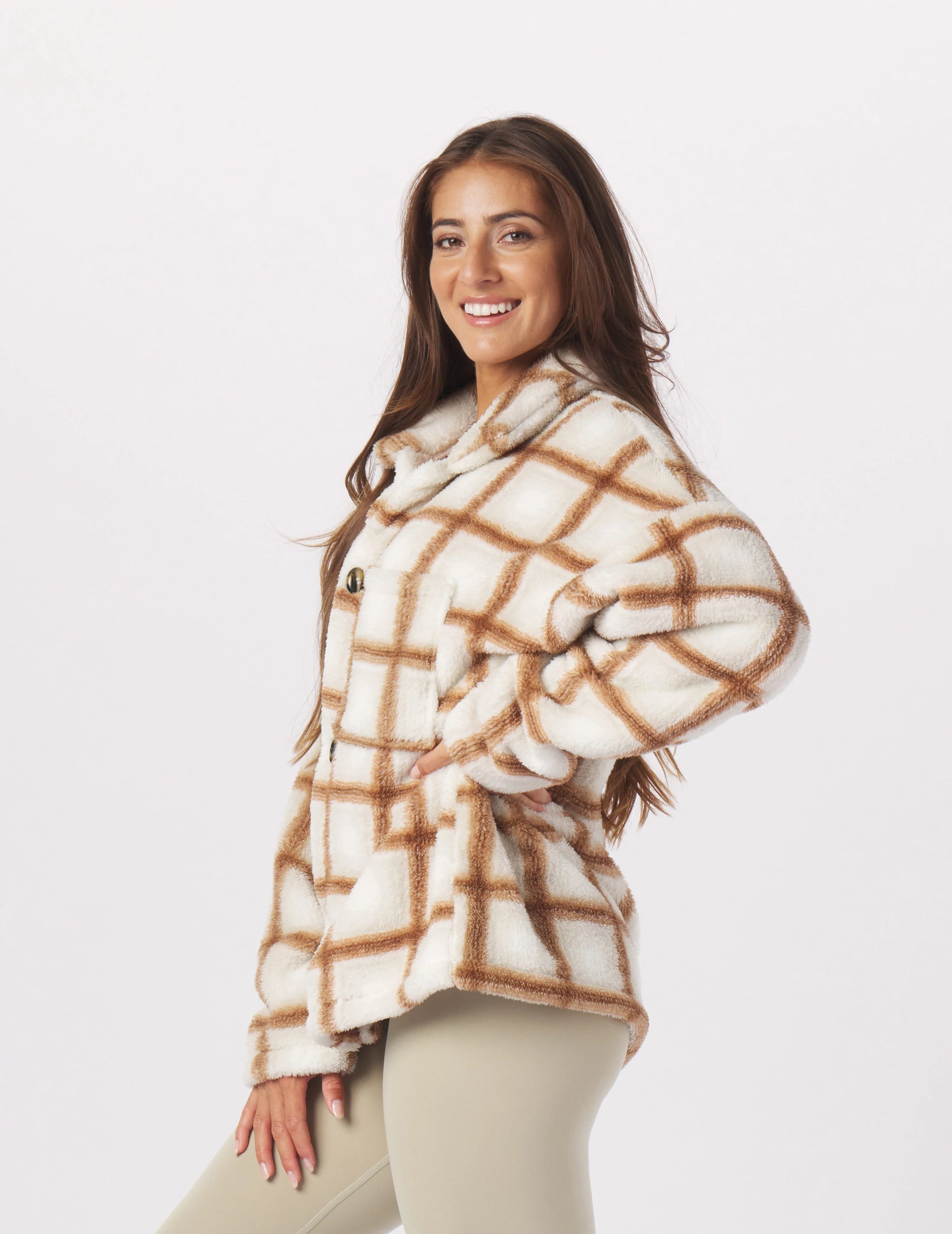 Show-Stopping Shacket:Oatmilk/Almond Jackson Plaid Show-Stopping Shacket:Oatmilk/Almond Jackson Plaid