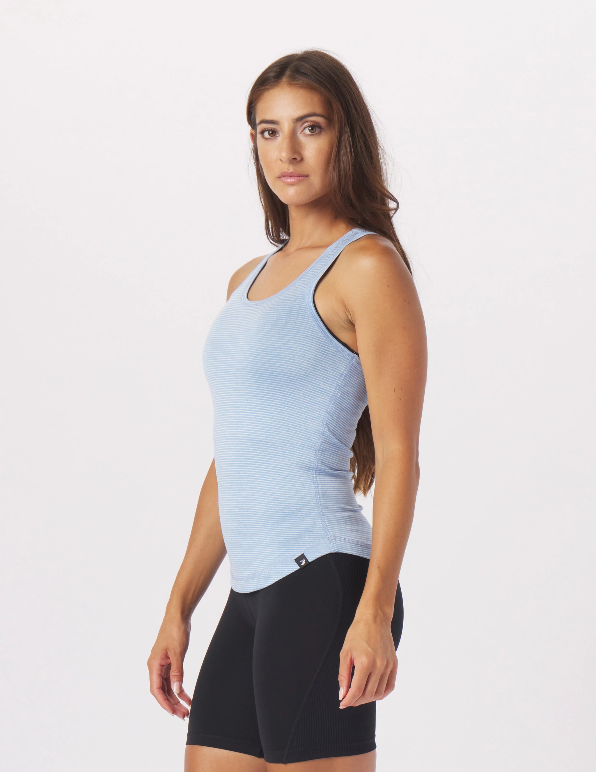 Simplicity Tank: Ice Blue/Oatmilk Stripe Simplicity Tank: Ice Blue/Oatmilk Stripe
