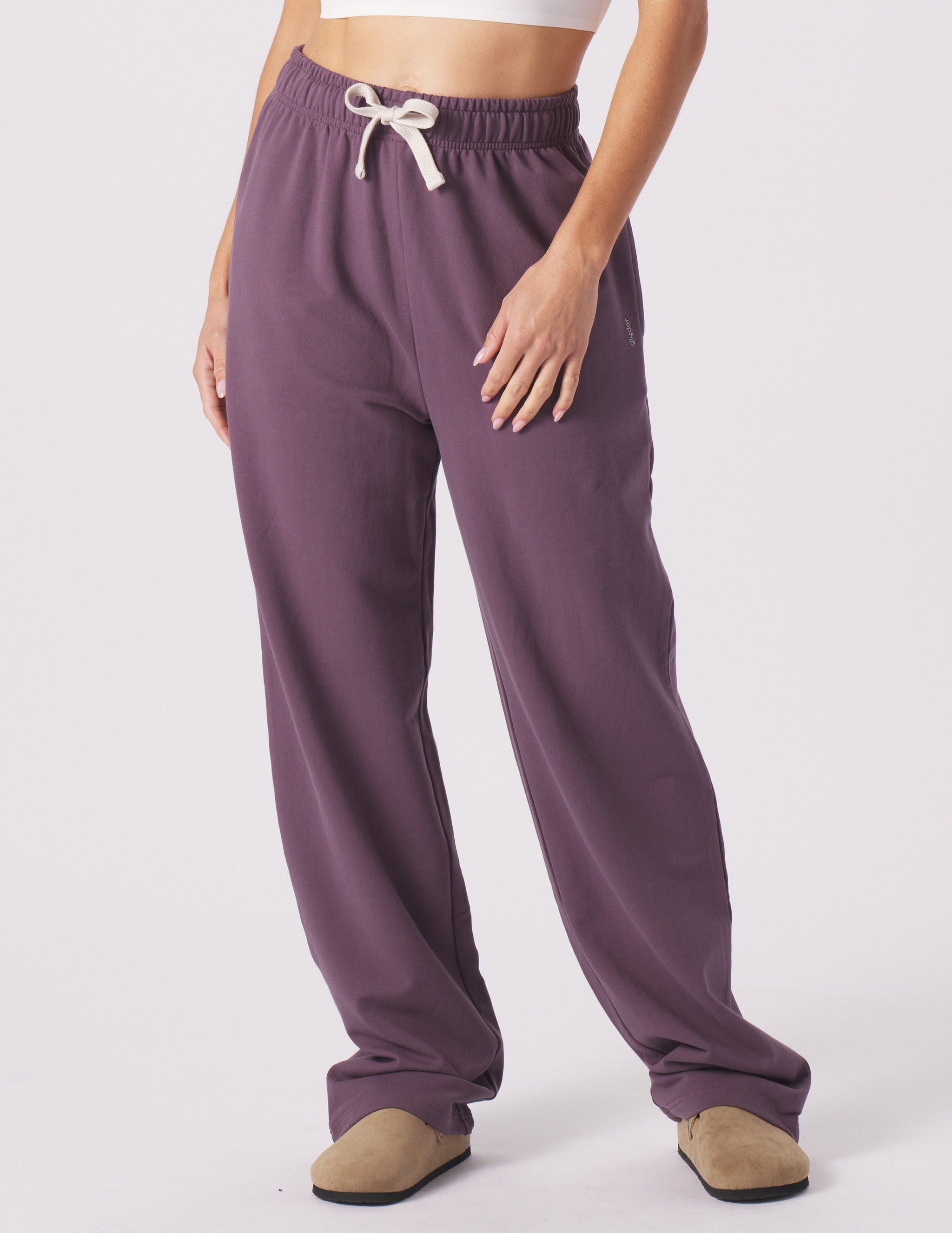 Straight Leg Sweatpant: Berry Wine Straight Leg Sweatpant: Berry Wine