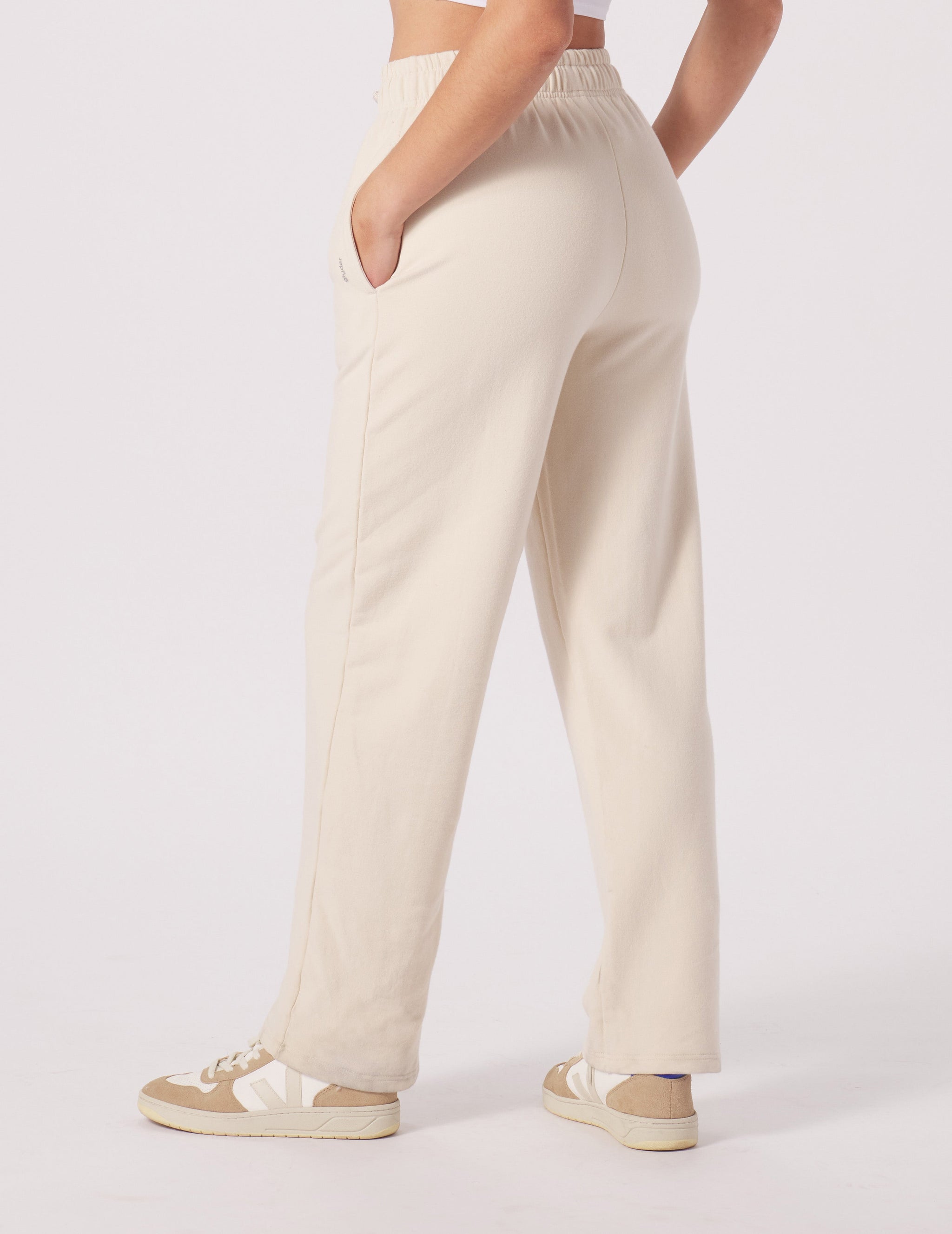Straight Leg Sweatpant: Oatmilk Straight Leg Sweatpant: Oatmilk