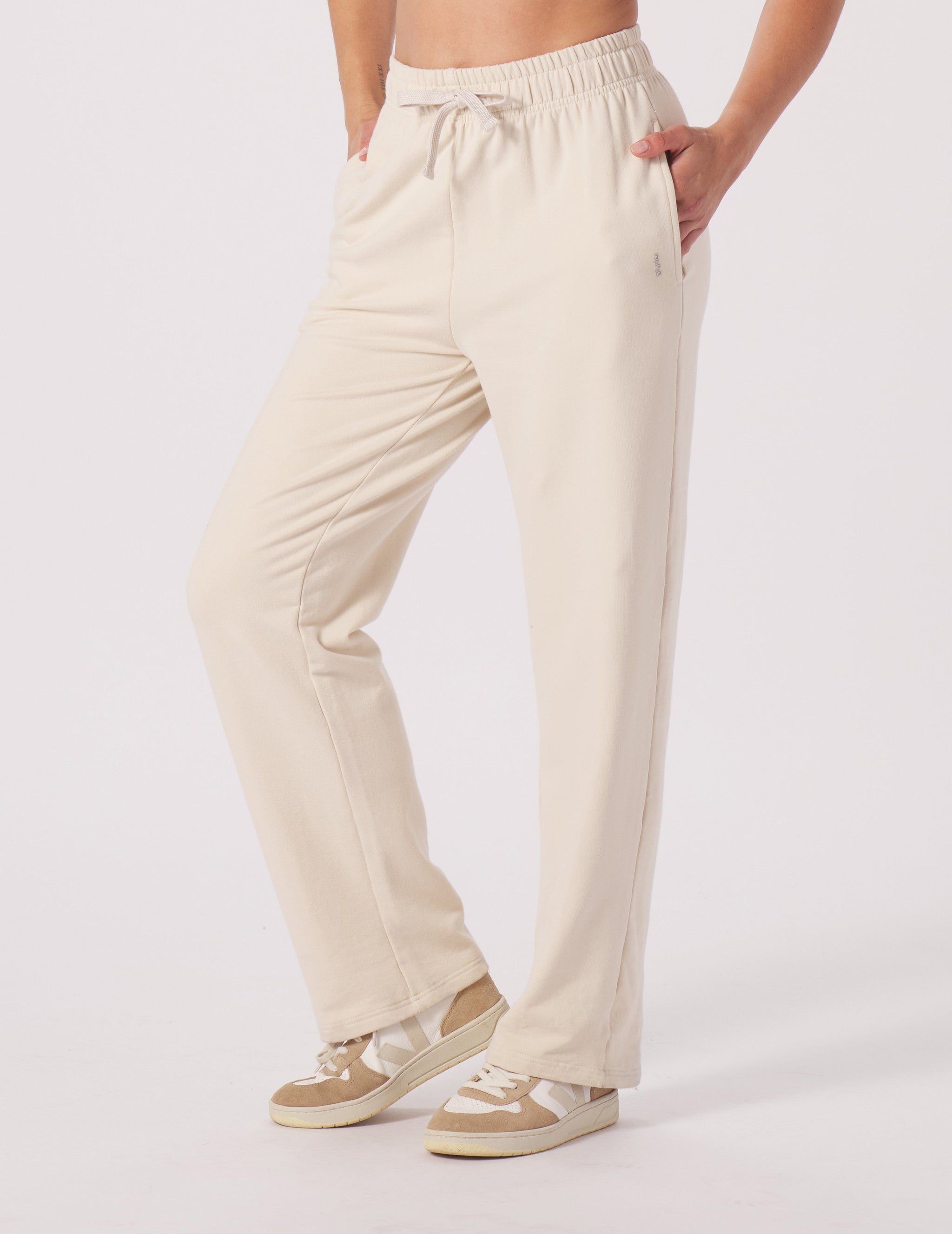 Straight Leg Sweatpant: Oatmilk Straight Leg Sweatpant: Oatmilk