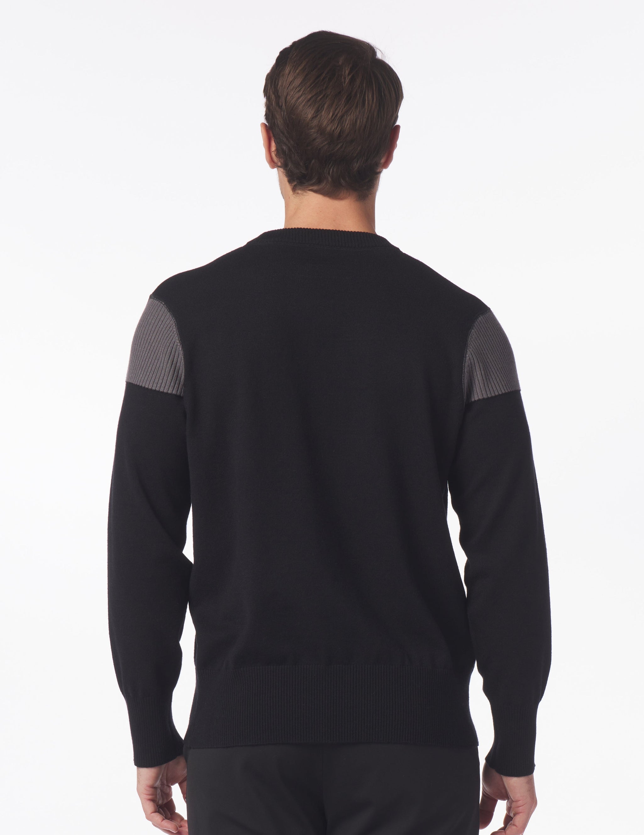 Tactical Crewneck Sweater: Black/Smoke Grey Stripe Tactical Crewneck Sweater: Black/Smoke Grey Stripe