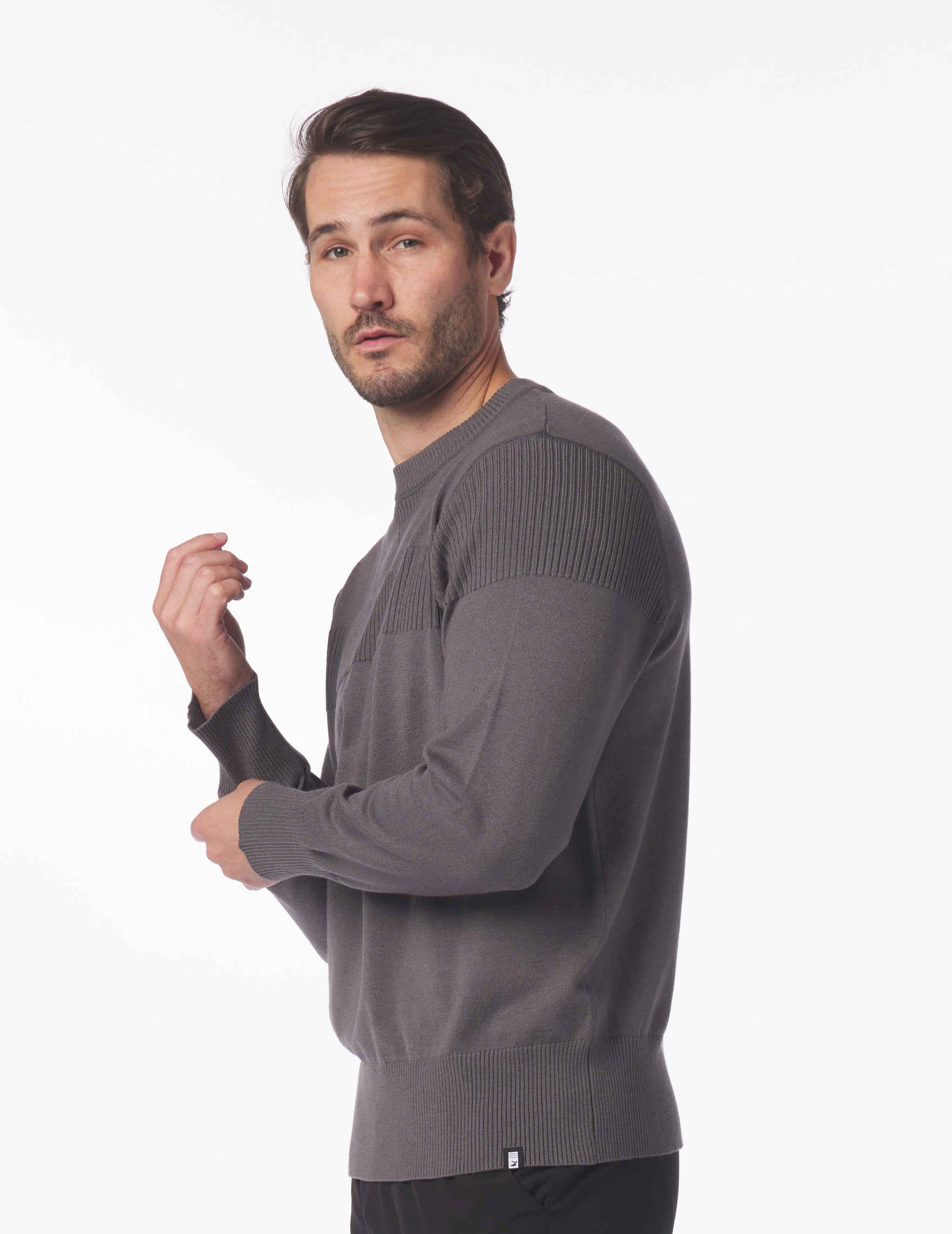 Tactical Crewneck Sweater: Smoke Grey Tactical Crewneck Sweater: Smoke Grey
