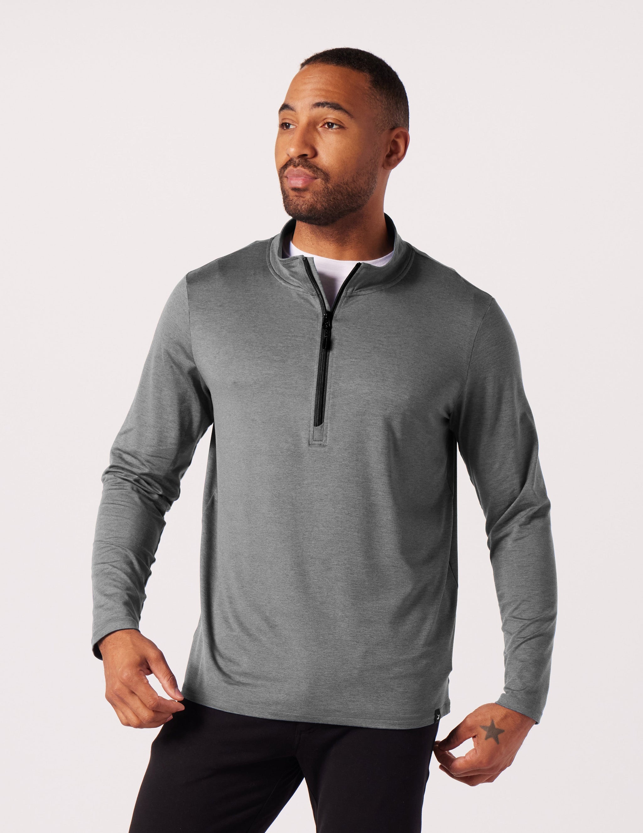 Tahoe 1/4 Zip: Black Heather Tahoe 1/4 Zip: Black Heather