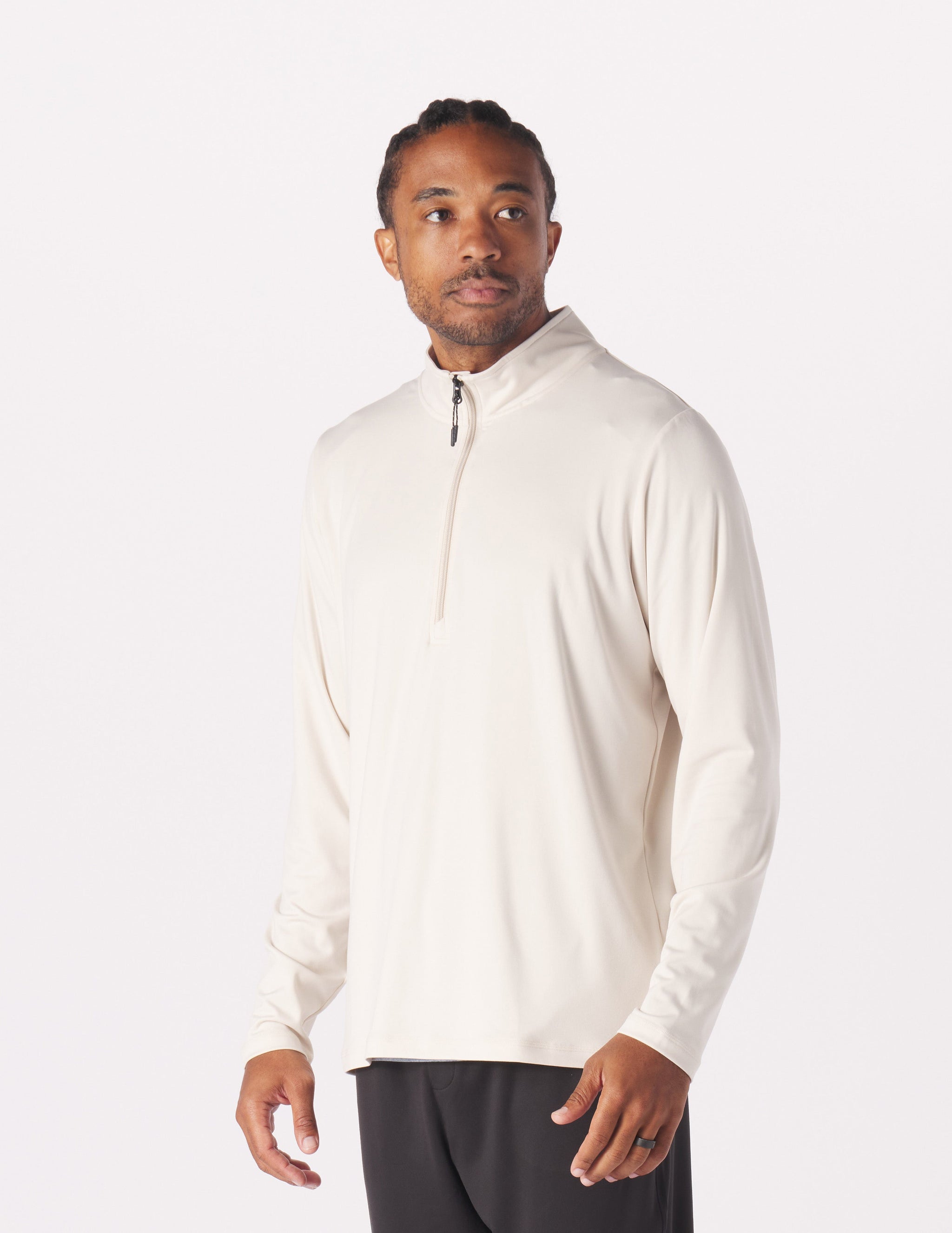 Tahoe 1/4 Zip: Oatmilk Tahoe 1/4 Zip: Oatmilk