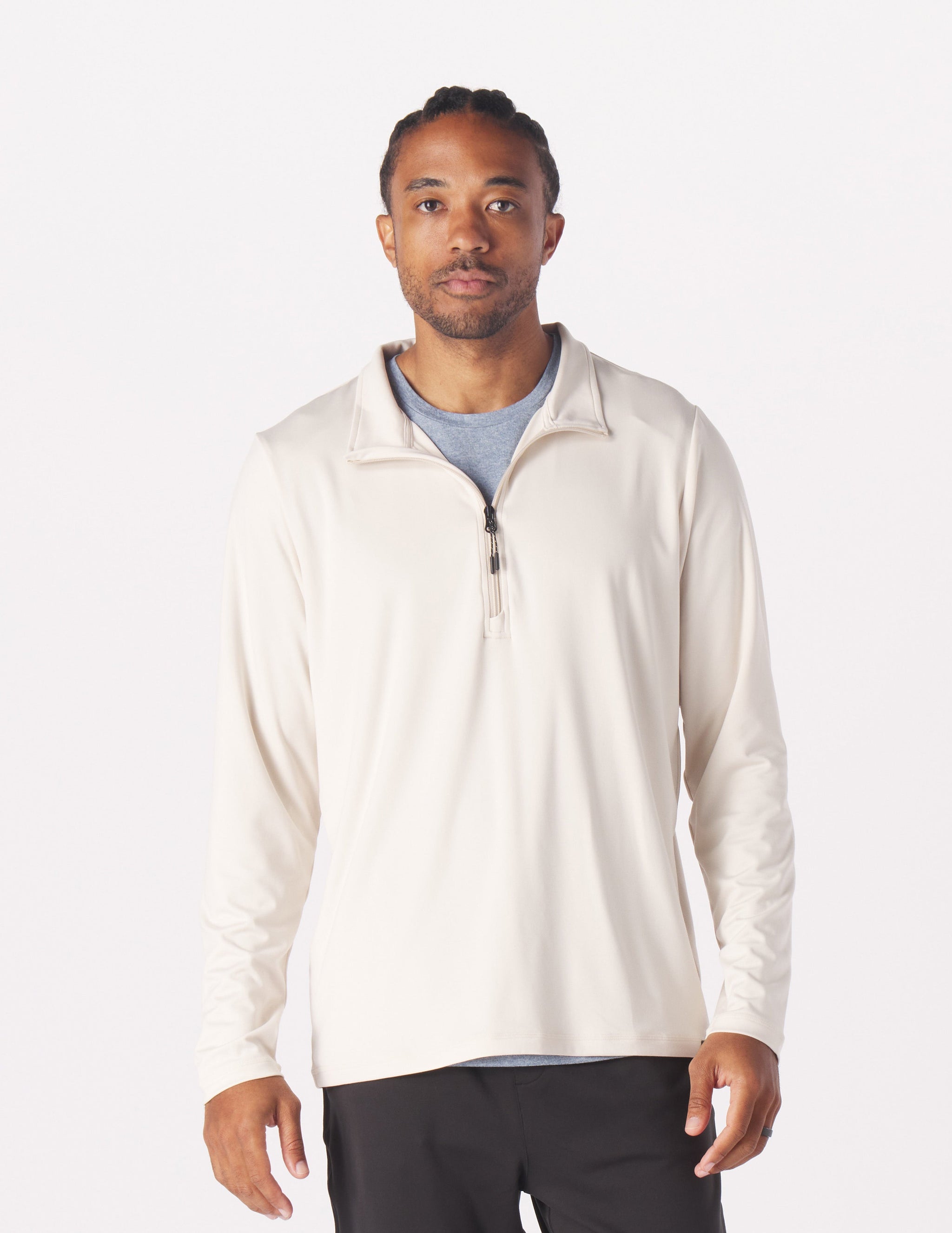 Tahoe 1/4 Zip: Oatmilk Tahoe 1/4 Zip: Oatmilk