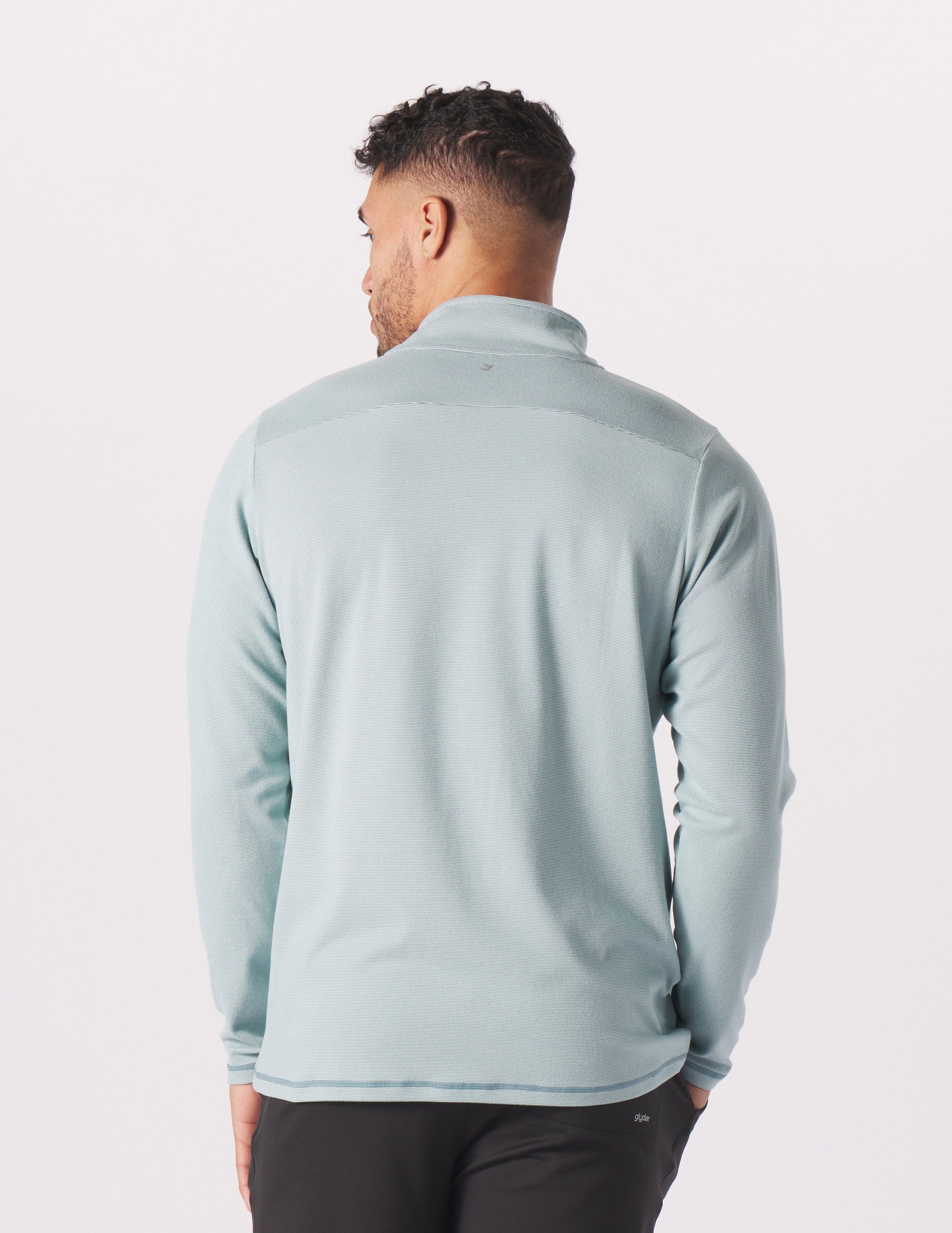 Tahoe 1/4 Zip: Lagoon/White Stripe Tahoe 1/4 Zip: Lagoon/White Stripe