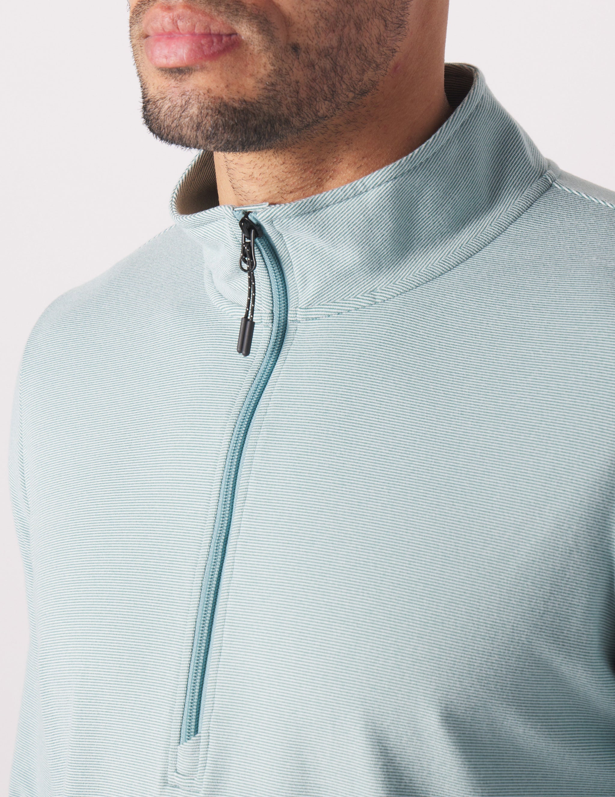 Tahoe 1/4 Zip: Lagoon/White Stripe Tahoe 1/4 Zip: Lagoon/White Stripe