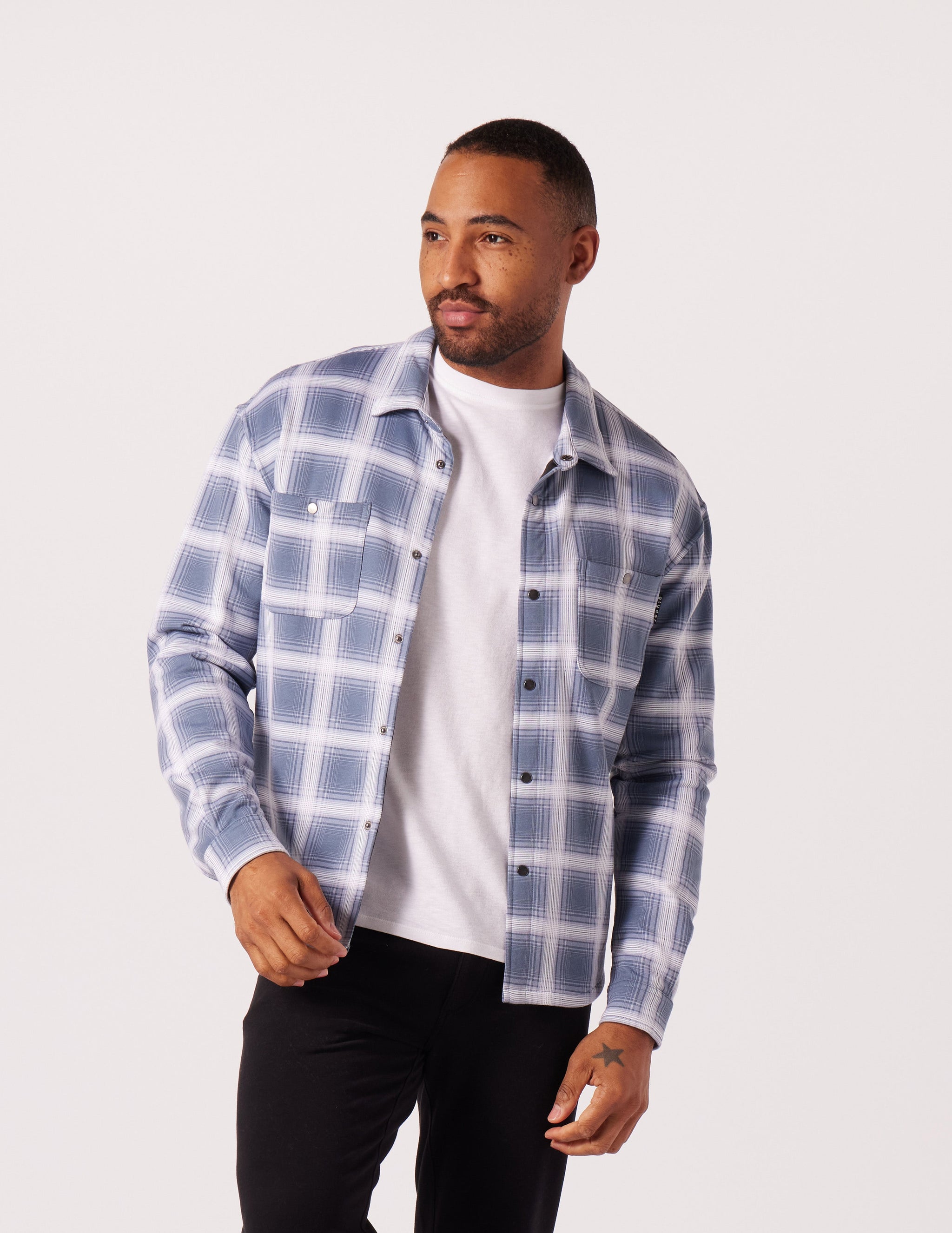 Trek Shirt: Washed Blue Plaid Trek Shirt: Washed Blue Plaid