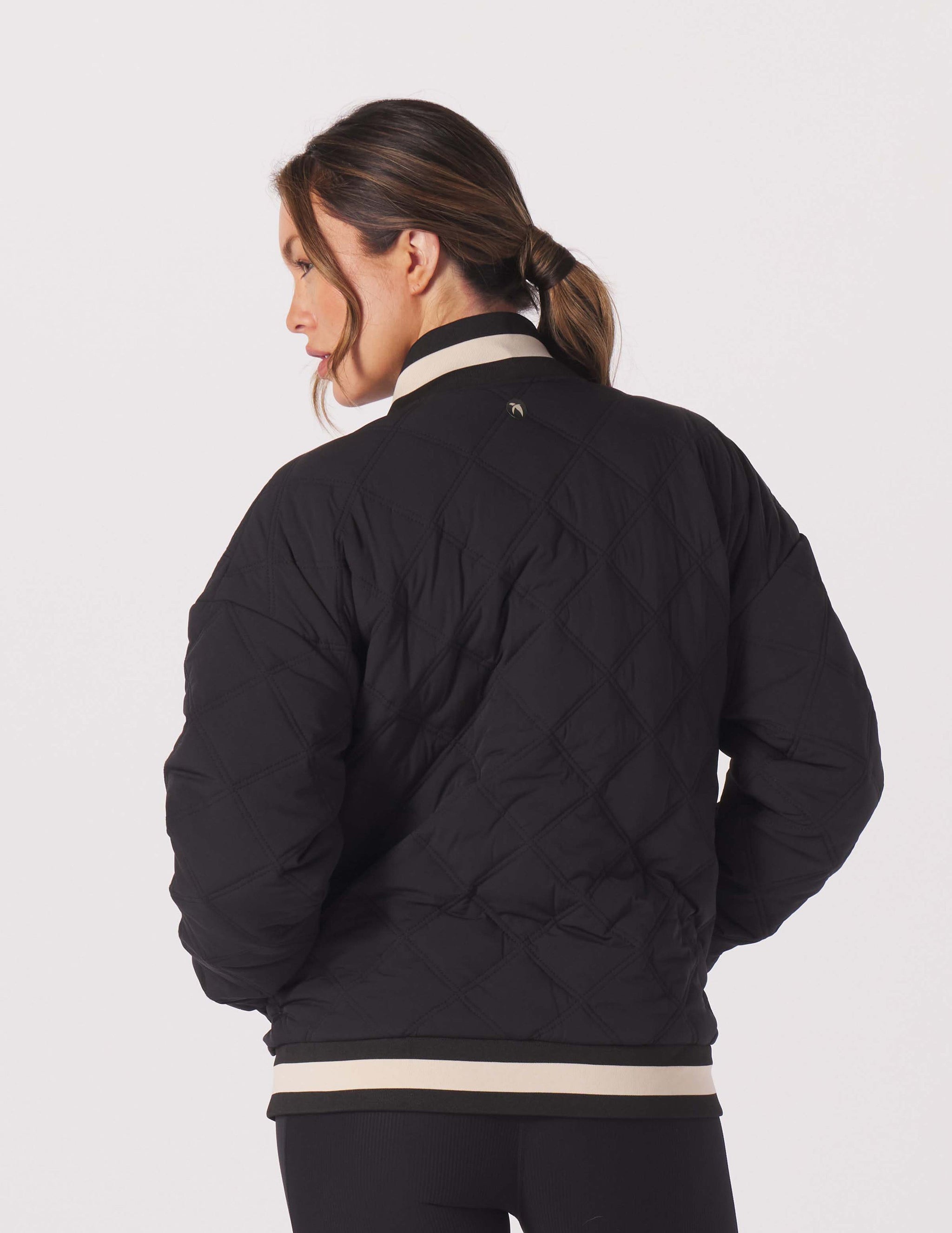 Varsity Jacket: Black/Oatmilk Varsity Jacket: Black/Oatmilk