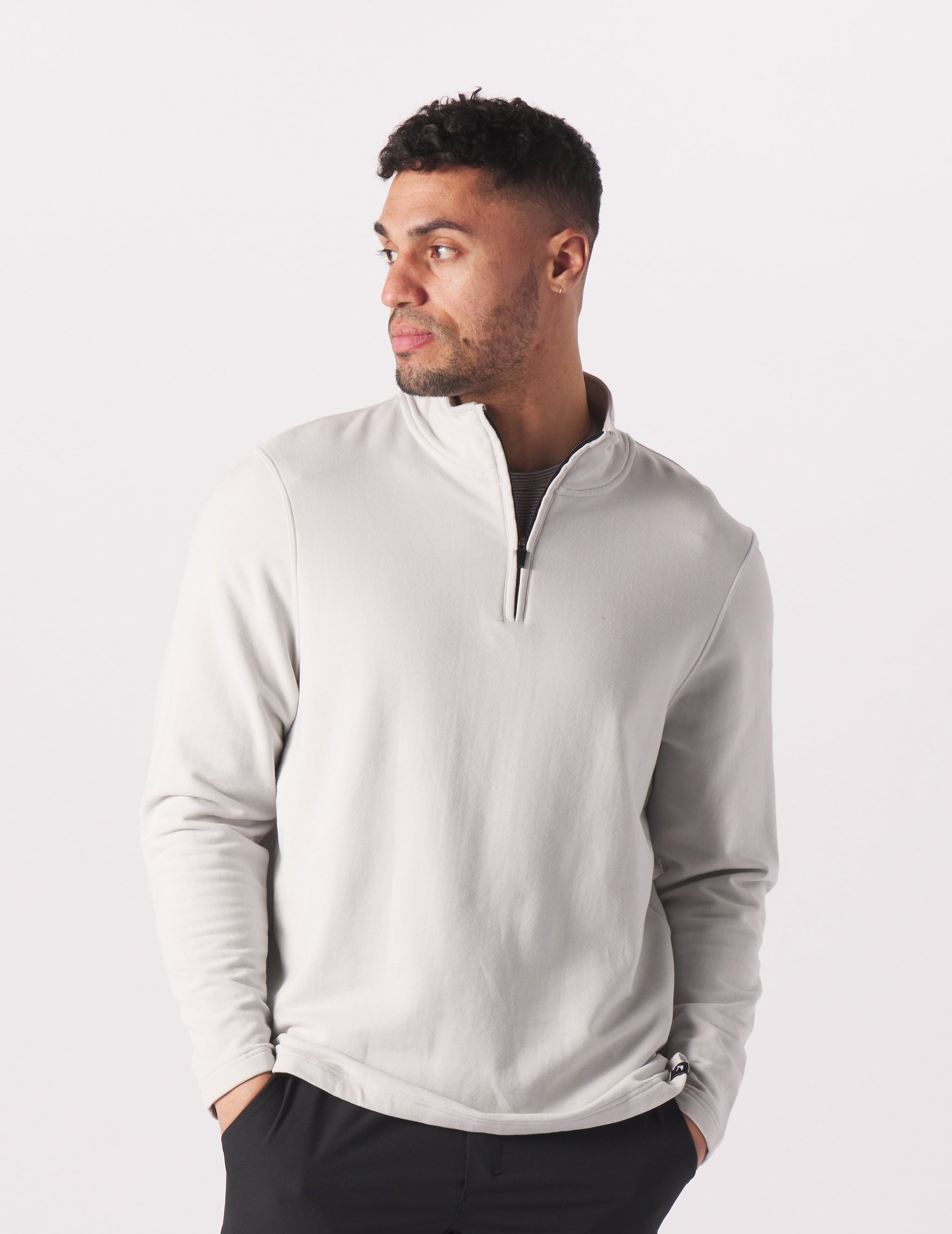 Vertex Quarter Zip: Ash Grey Vertex Quarter Zip: Ash Grey