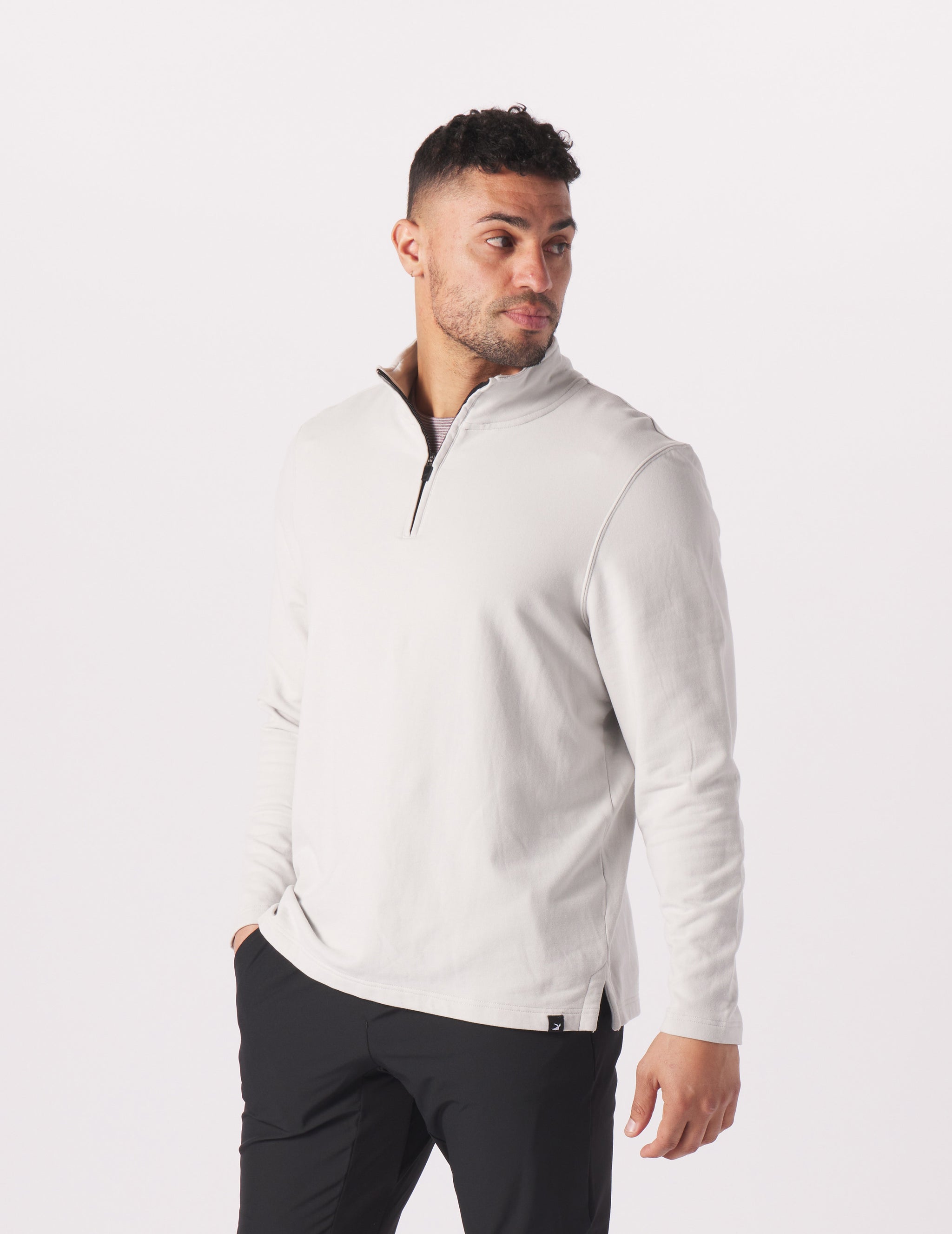 Vertex Quarter Zip: Ash Grey Vertex Quarter Zip: Ash Grey