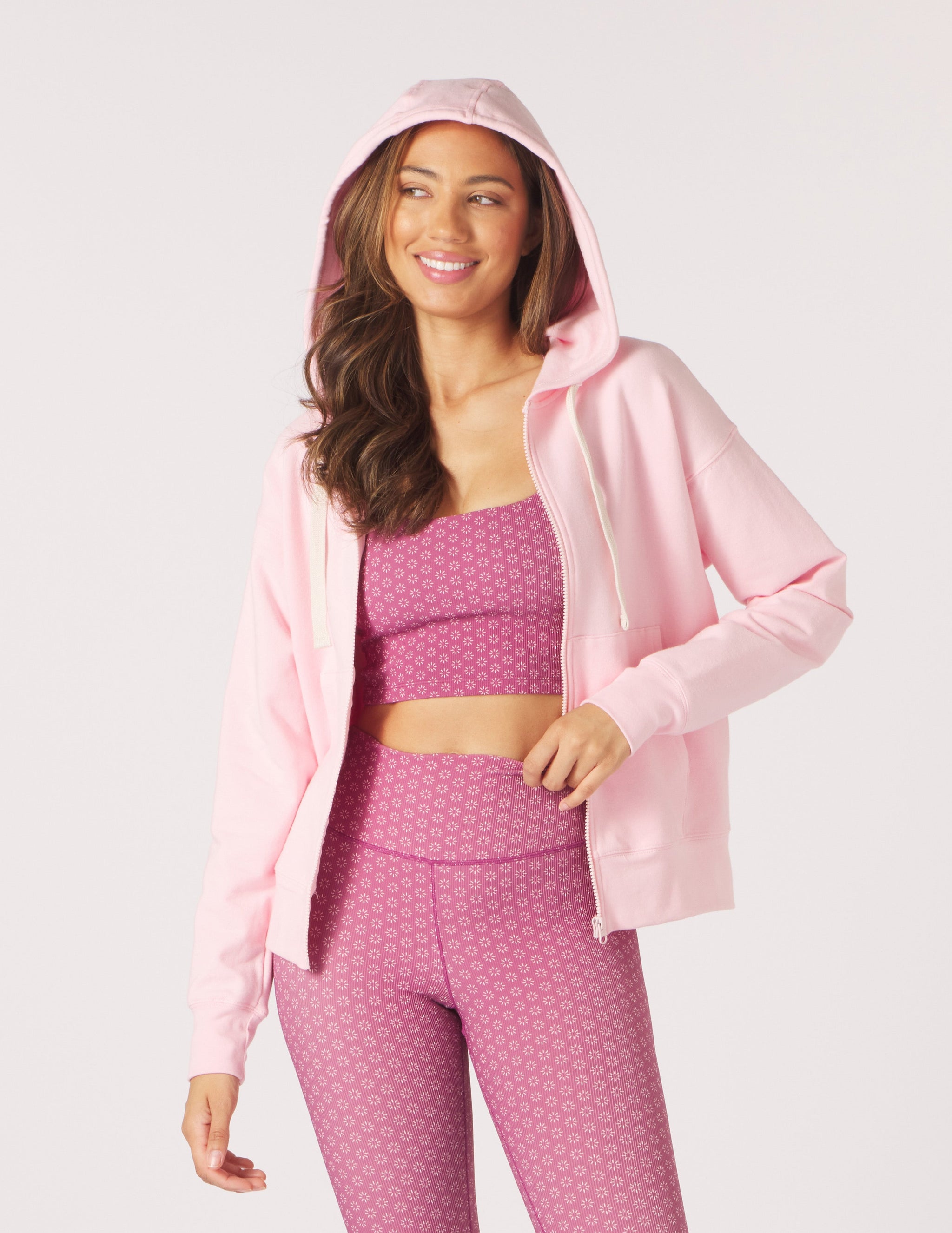 Vintage Oversized Zip Up: Peony Vintage Oversized Zip Up: Peony