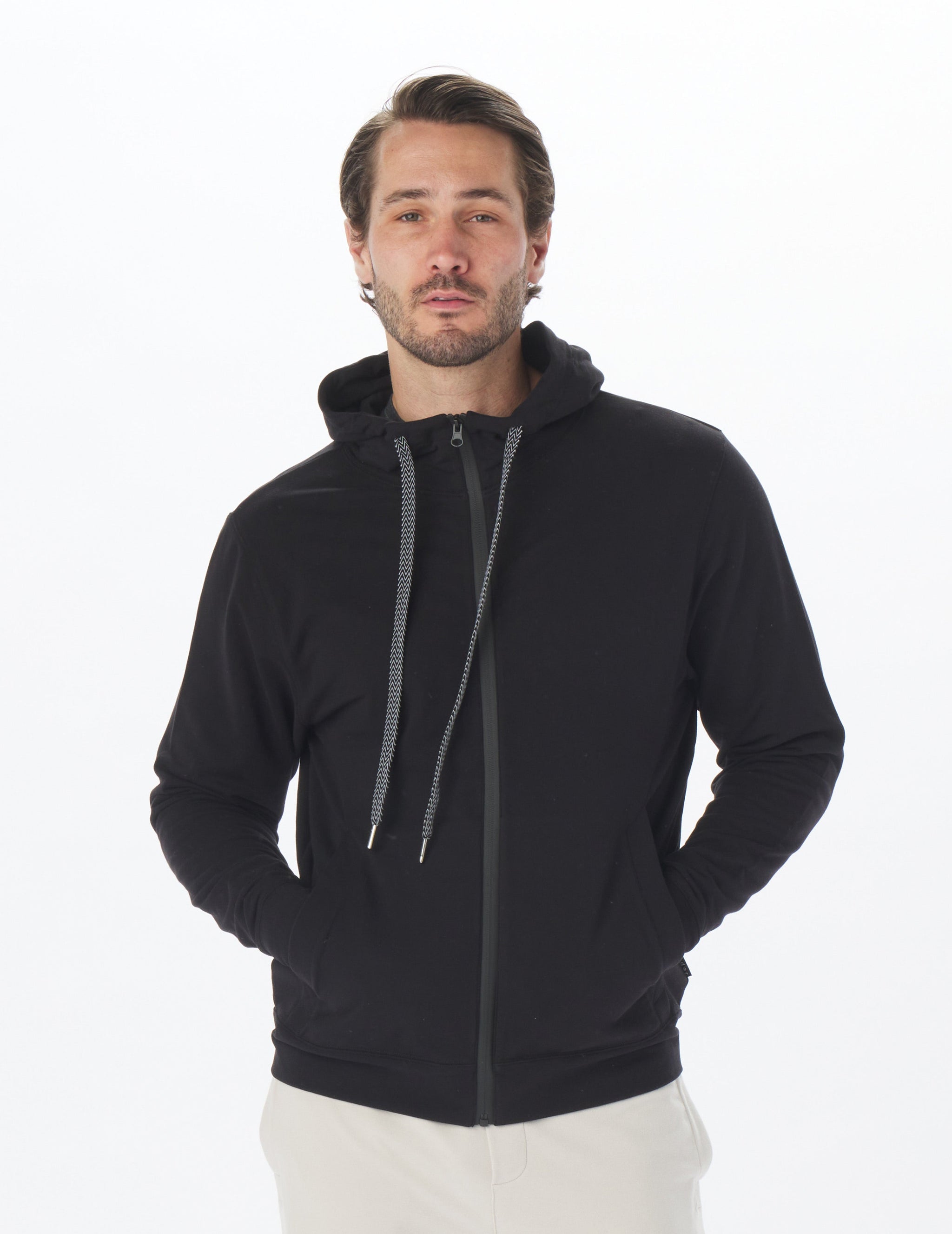 Woodland Scuba Full Zip: Black Woodland Scuba Full Zip: Black