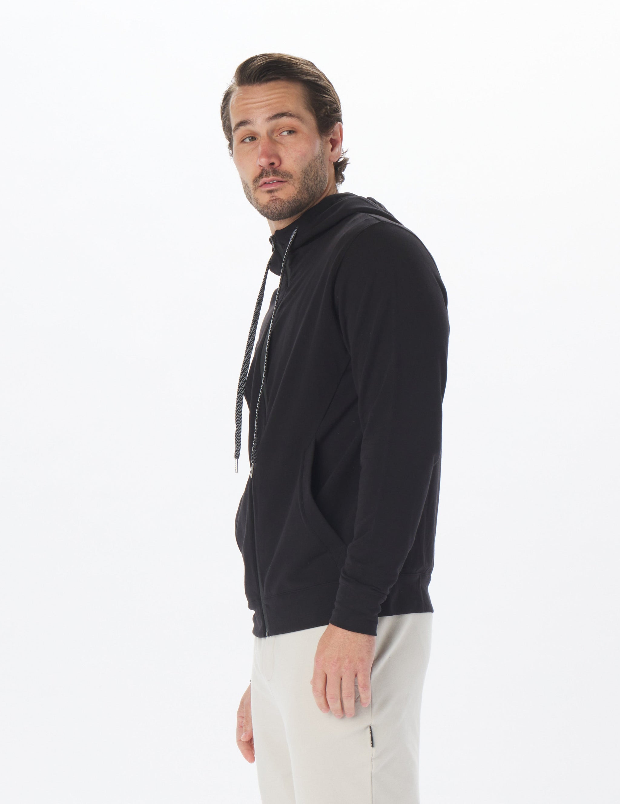 Woodland Scuba Full Zip: Black Woodland Scuba Full Zip: Black