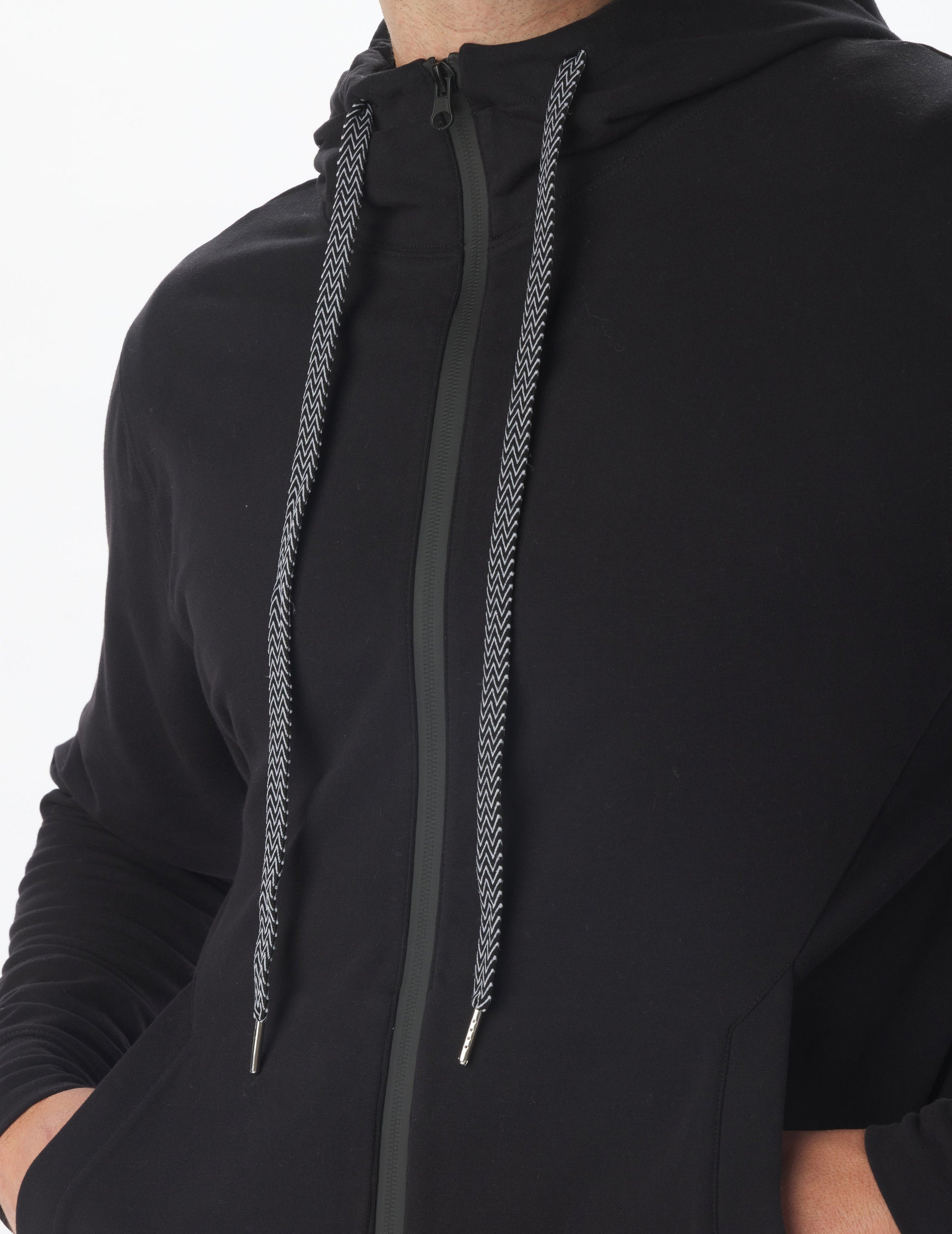 Woodland Scuba Full Zip: Black Woodland Scuba Full Zip: Black