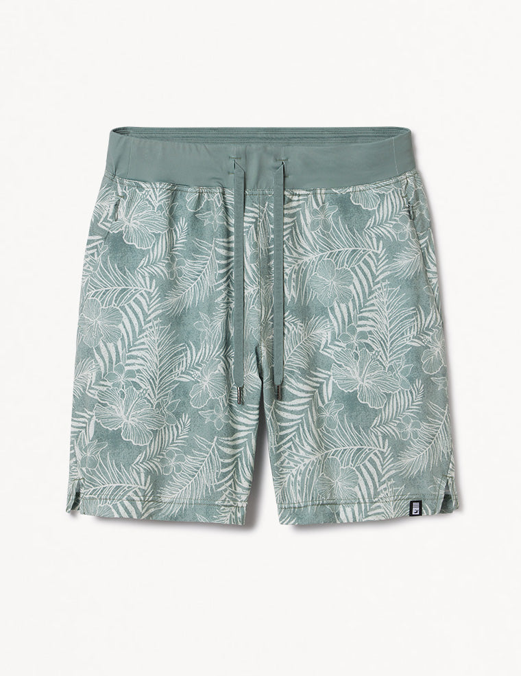 Acadia Short: Sage Tropic Print Acadia Short: Sage Tropic Print