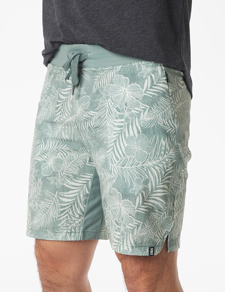 Acadia Short: Sage Tropic Print Acadia Short: Sage Tropic Print