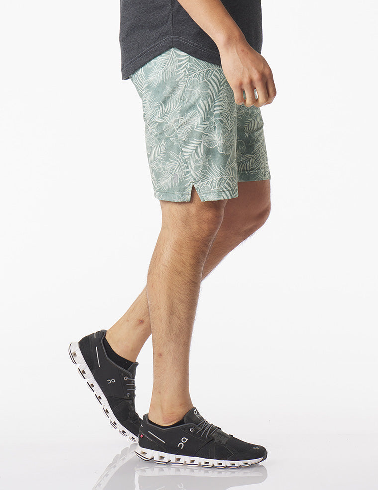 Acadia Short: Sage Tropic Print Acadia Short: Sage Tropic Print
