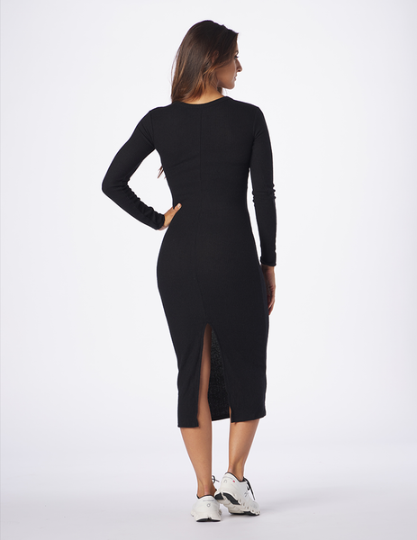 ★GLOWNY★ 3/4 G COMFORT DRESS (BLACK) 3/4 G COMFORT DRESS (BLACK) - GLOWNY