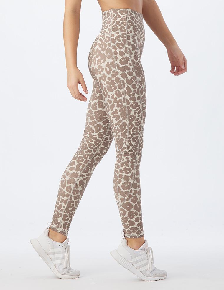 Directional Legging: Oatmilk Leopard Directional Legging: Oatmilk Leopard