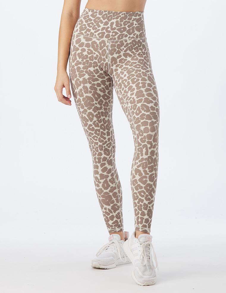 Directional Legging: Oatmilk Leopard Directional Legging: Oatmilk Leopard