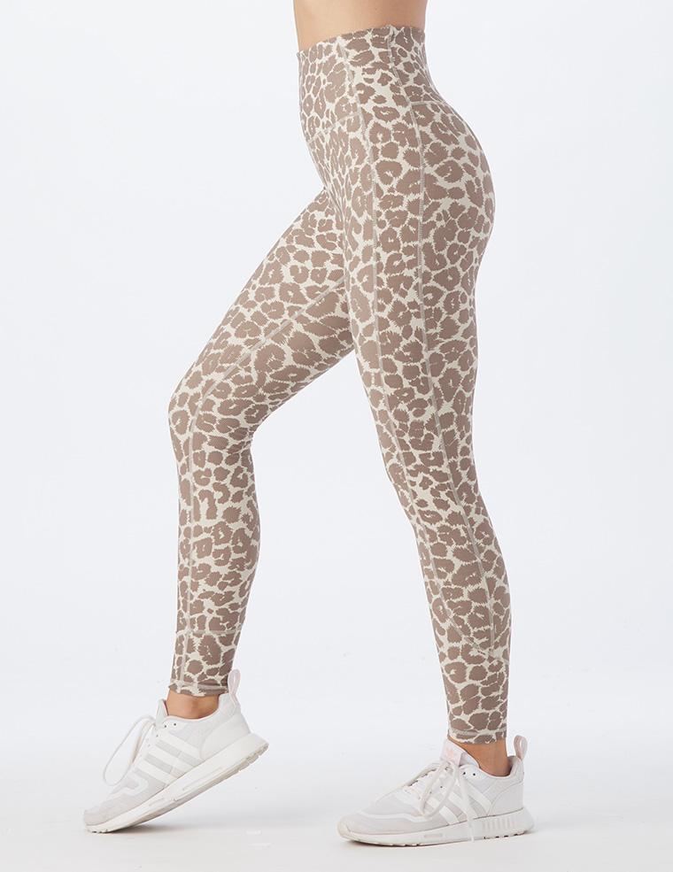 Directional Legging: Oatmilk Leopard Directional Legging: Oatmilk Leopard