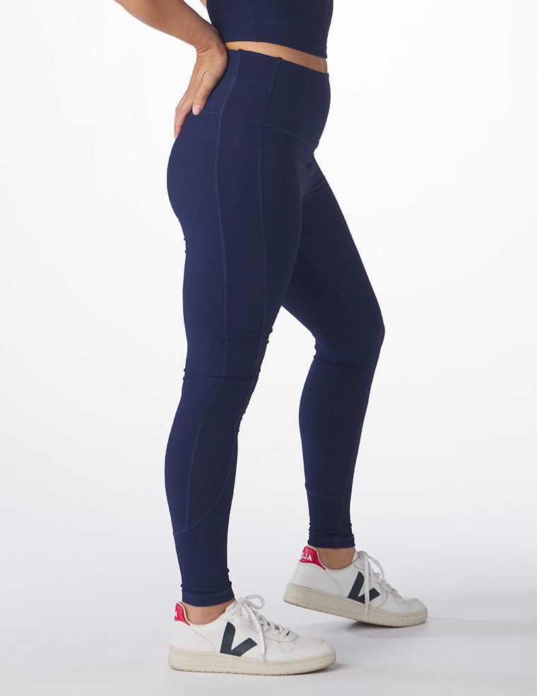 Directional Legging: Indigo Directional Legging: Indigo