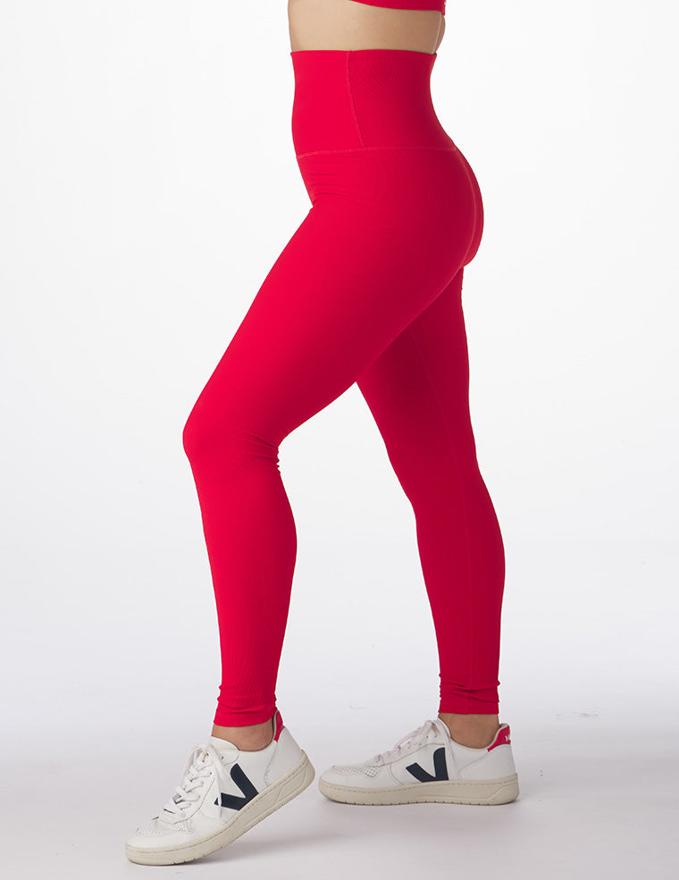 Extra High Waist Power Legging: Cherry Extra High Waist Power Legging: Cherry