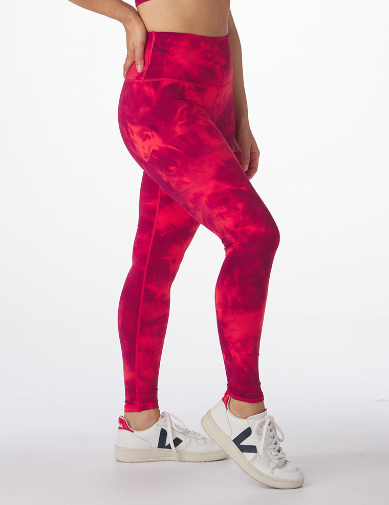 High Waist Pure Legging: Cherry Tie-Dye High Waist Pure Legging: Cherry Tie-Dye
