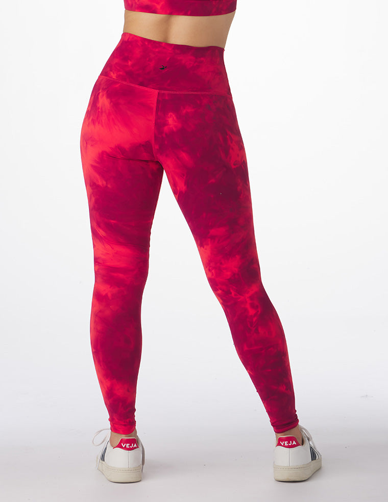 High Waist Pure Legging: Cherry Tie-Dye High Waist Pure Legging: Cherry Tie-Dye
