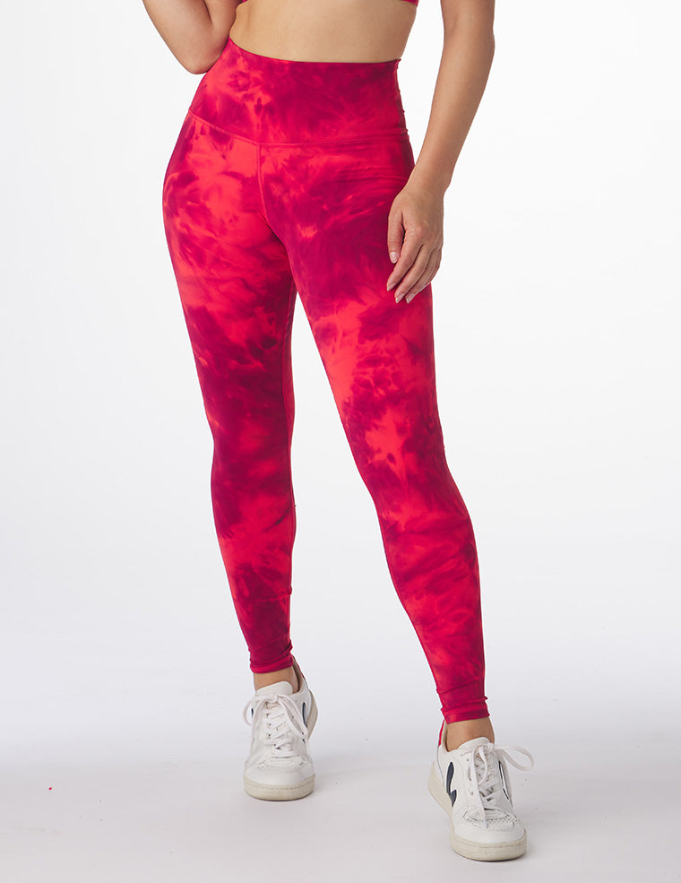 High Waist Pure Legging: Cherry Tie-Dye High Waist Pure Legging: Cherry Tie-Dye