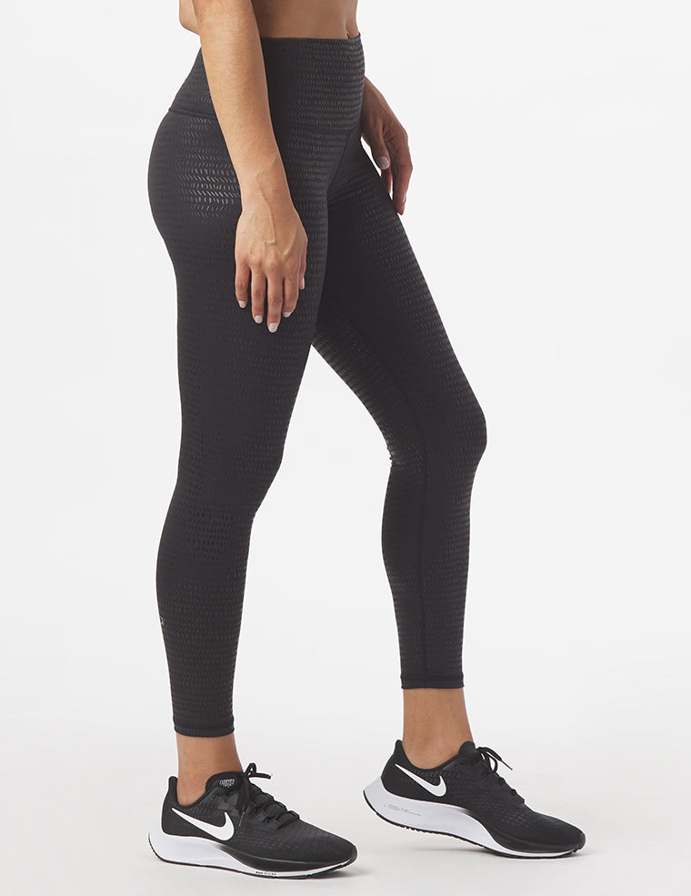 High Power Legging Print: Black Pebble Gloss High Power Legging Print: Black Pebble Gloss