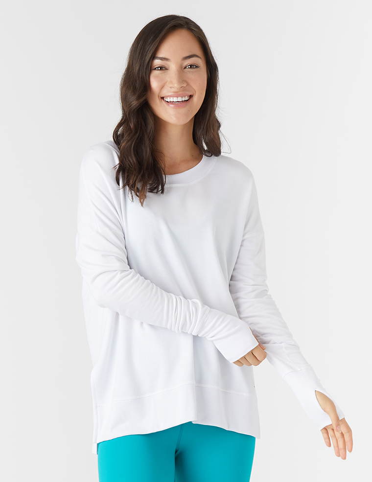 Lounge Long Sleeve: White Lounge Long Sleeve: White