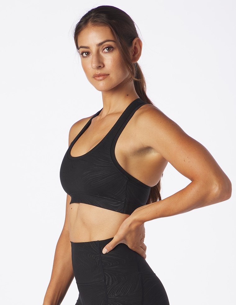 Notch Bra: Black Swirl Gloss Notch Bra: Black Swirl Gloss