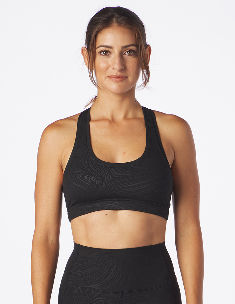 Notch Bra: Black Swirl Gloss Notch Bra: Black Swirl Gloss
