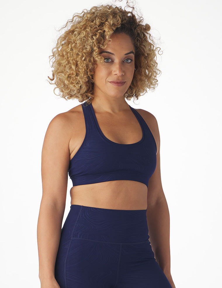 Notch Bra: Indigo Swirl Gloss Notch Bra: Indigo Swirl Gloss