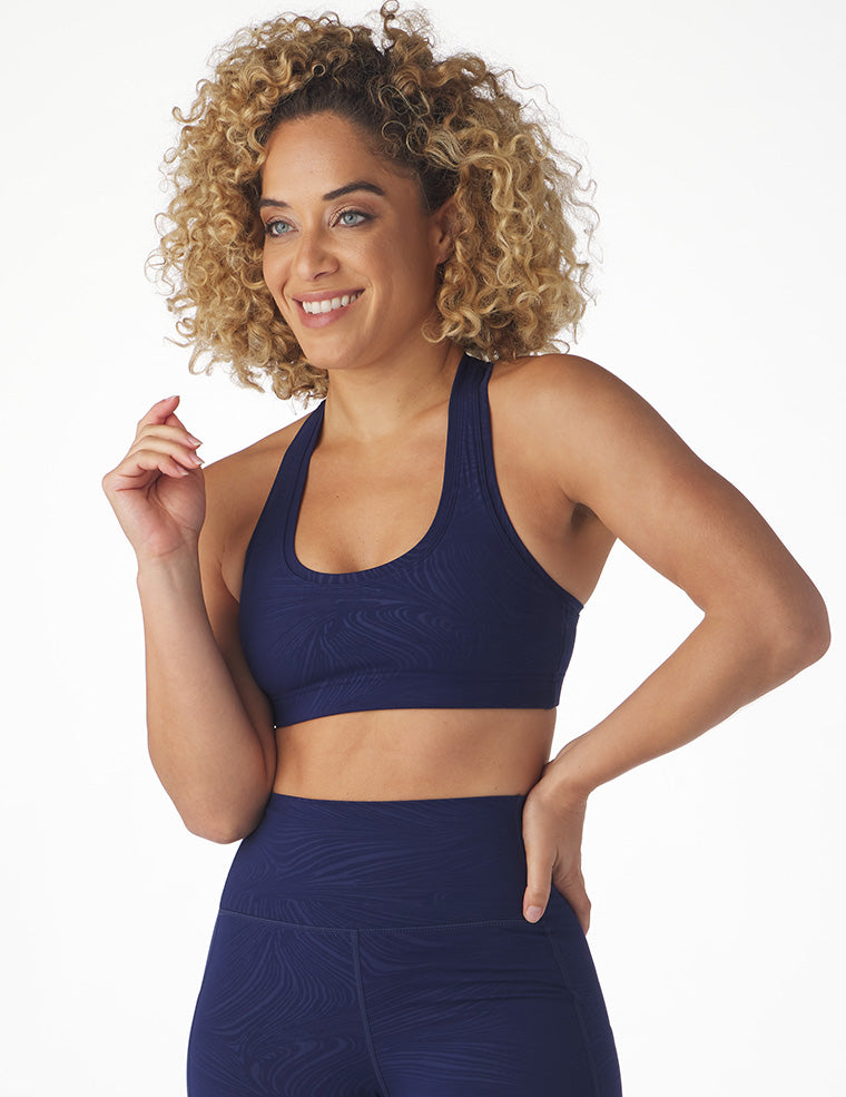 Notch Bra: Indigo Swirl Gloss Notch Bra: Indigo Swirl Gloss
