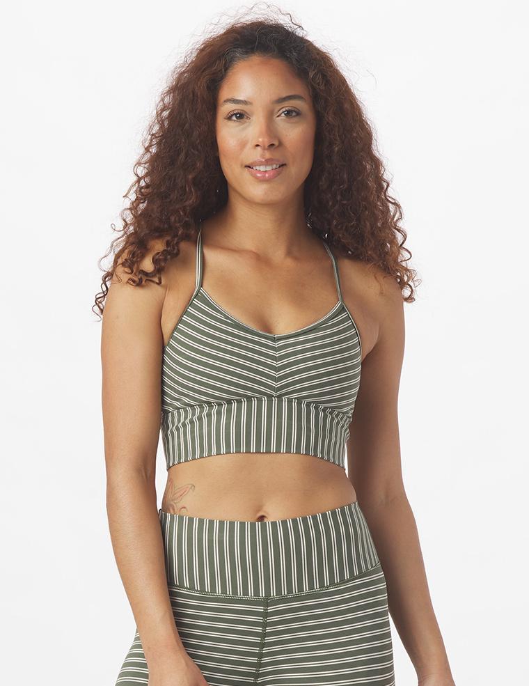 Premier Bra: Moss & Oatmilk Stripe Premier Bra: Moss & Oatmilk Stripe