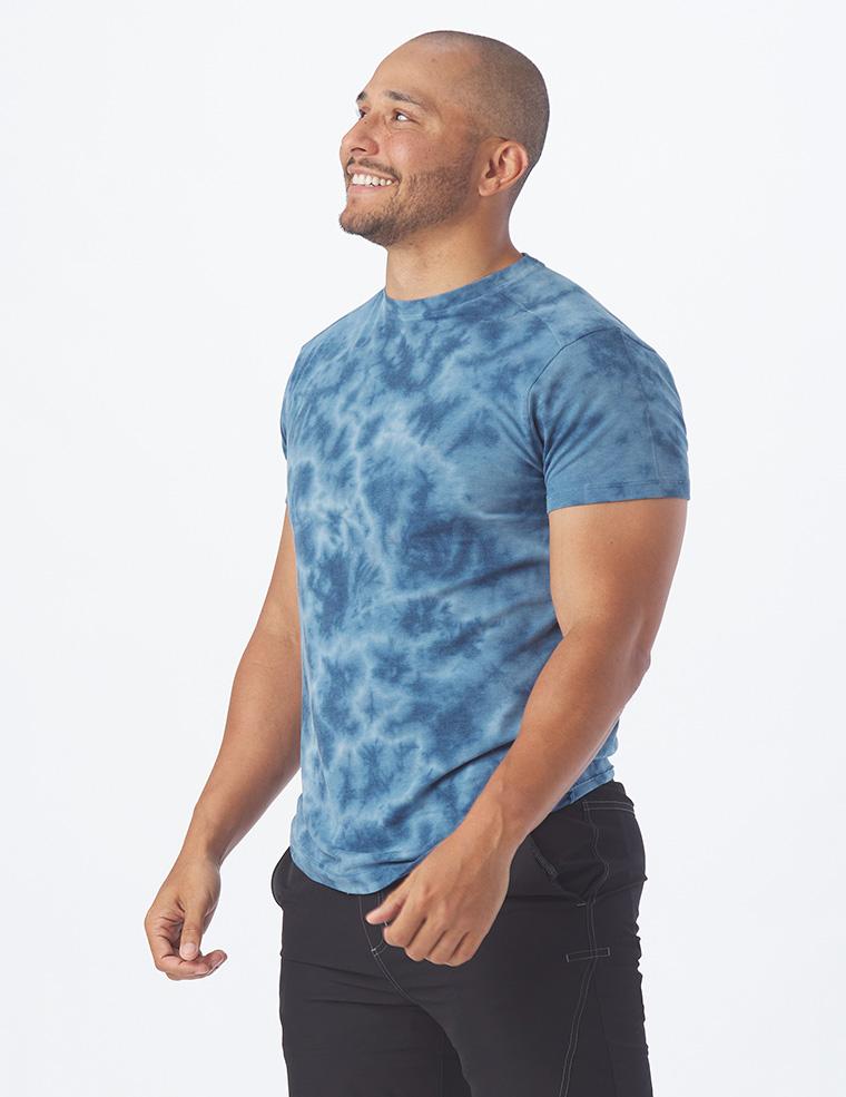 Salton Short Sleeve: Denim Blue Tie-Dye Salton Short Sleeve: Denim Blue Tie-Dye