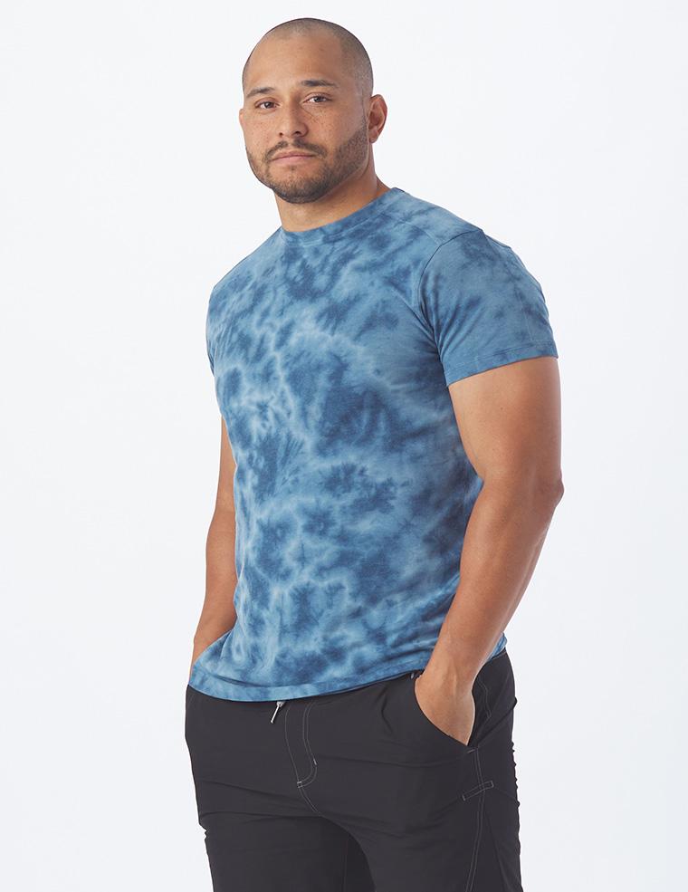 Salton Short Sleeve: Denim Blue Tie-Dye Salton Short Sleeve: Denim Blue Tie-Dye