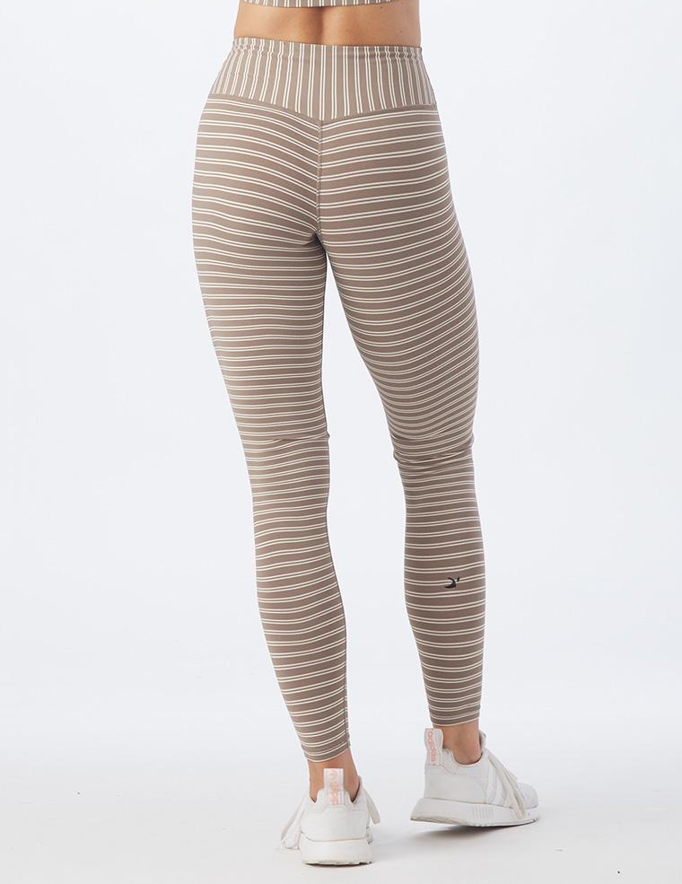 Sultry Legging: Mocha/Oatmilk Stripe Sultry Legging: Mocha/Oatmilk Stripe
