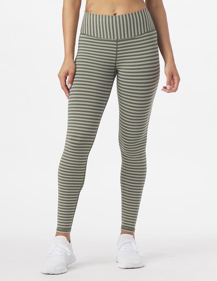Sultry Legging: Moss & Oatmilk Stripe Sultry Legging: Moss & Oatmilk Stripe