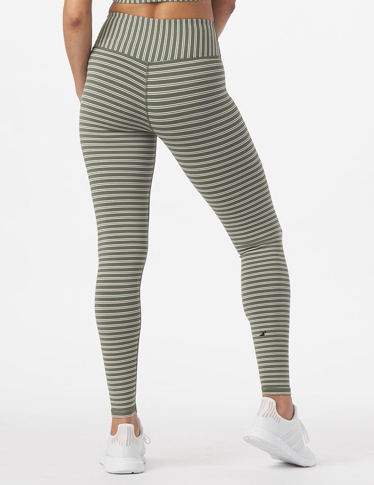 Sultry Legging: Moss & Oatmilk Stripe Sultry Legging: Moss & Oatmilk Stripe